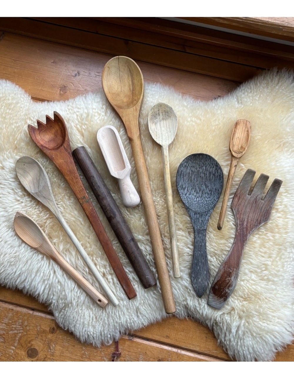 Vintage Rustic Wooden Spoons